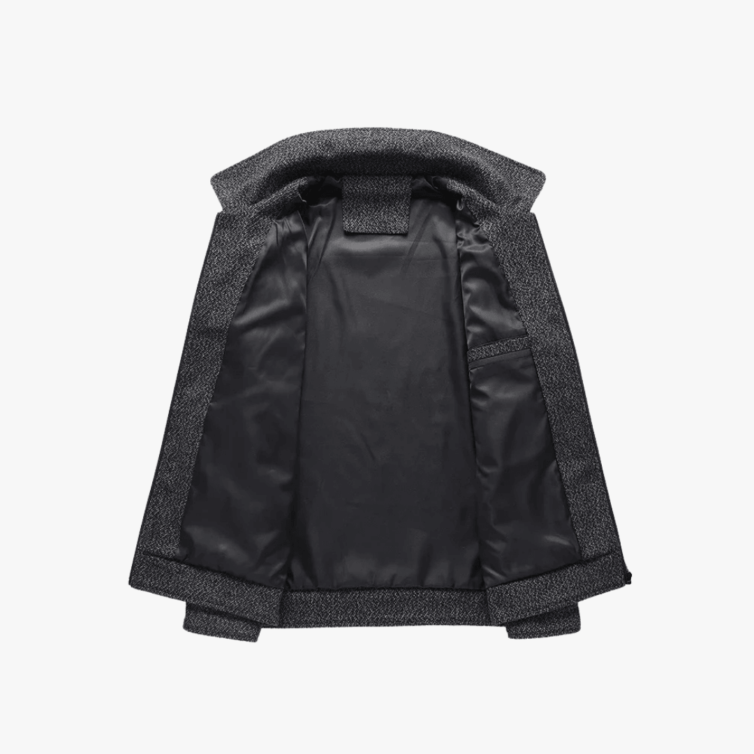 Men’s Classic Wool Blend Zip-Up Jacket