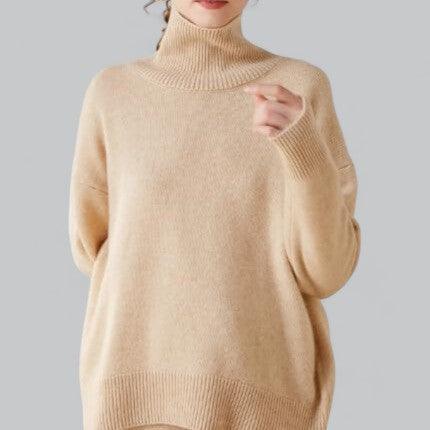 Naven Women's Classy Cashmere Sweater Turtle Neck Pullover