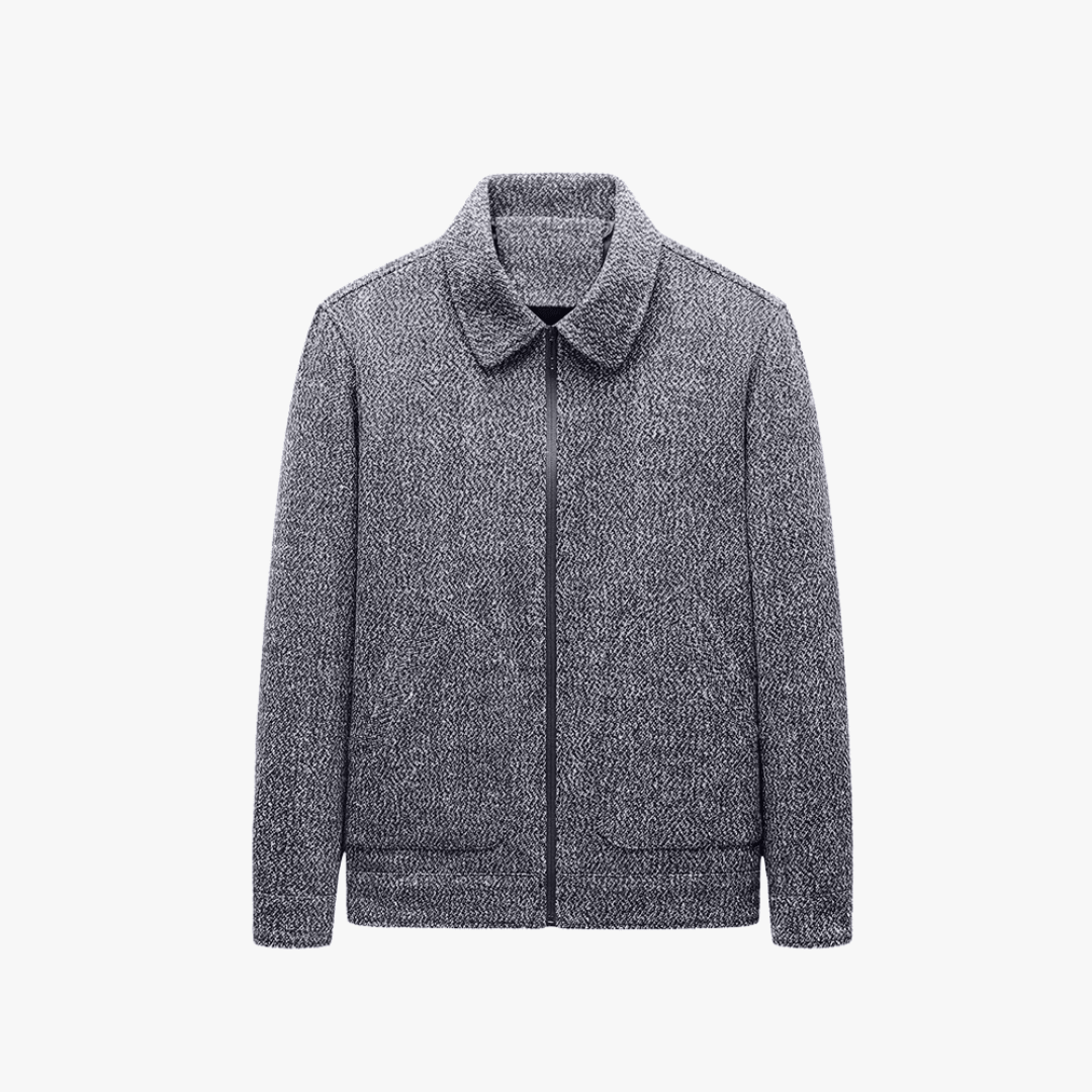Men’s Classic Wool Blend Zip-Up Jacket