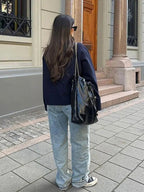 Stand Collar Women’s Woolen Coat – Elegant Single Breasted Short Jacket