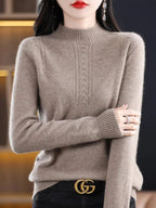 Women’s 100% Merino Wool O-Neck Cashmere Pullover