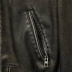 Women's Vintage Leather Bomber Jacket – Classic Style