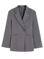 Elegant Women's Slim Fit Blazer – One-Button Lapel Jacket for Office & Casual Wear